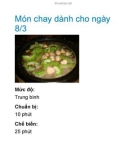 Món chay dành cho ngày 8/3