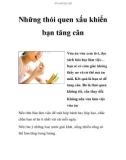 Những thói quen xấu khiến bạn tăng cân