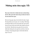 Những món dưa cho ngày Tết