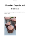 Chocolate Cupcake phủ kem dâu