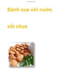 Bánh cua với nước xốt chua