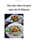 Nấu cháo chim cút thơm ngon cho bé biếng ăn