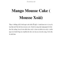 Mango Mousse Cake ( Mousse Xoài)