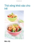 Thịt xông khói xào cho trẻ