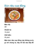 Bún riêu cua đồng