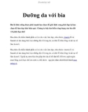 Dưỡng da với bia