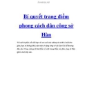 Bí quyết trang điểm phong cách dân công sở Hàn