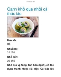 Canh khổ qua nhồi cá thác lác