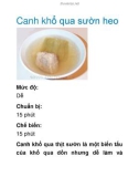 Canh khổ qua sườn heo