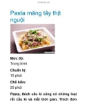 Pasta măng tây thịt nguội