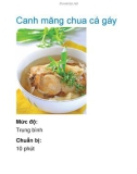 Canh măng chua cá gáy