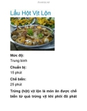 Lẩu Hột Vịt Lộn