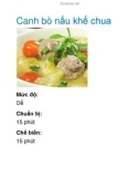 Canh bò nấu khế chua