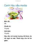 Canh hàu nấu mướp