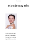 Bí quyết trang điểm