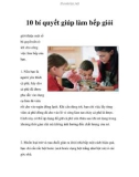 10 bí quyết giúp làm bếp