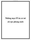 Những mẹo F5 áo sơ mi cũ cực phong cách