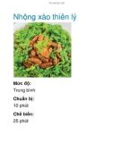 Nhộng xào thiên lý