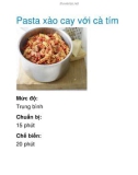 Pasta xào cay với cà tím