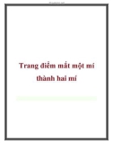 Trang điểm mắt một mí thành hai mí