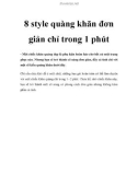 8 style quàng khăn đơn giản chỉ trong 1 phút