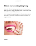 Bí mật của hàm răng trắng bóng(Xinh xinh) - Để có hàm răng trắng sáng tự