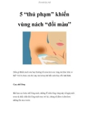 5 'thủ phạm' khiến vùng nách 'đổi màu'