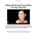 Khám phá bí quyết trang điểm của Mạc Nhã Thư