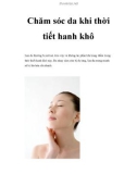 Chăm sóc da khi thời tiết hanh khô