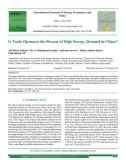 Is trade openness the reason of high energy demand in China?