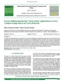 Factors influencing energy conservation application in green campus design based on green behavior