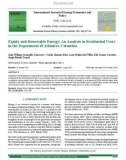 Equity and renewable energy: An analysis in residential users in the department of Atlántico-Colombia