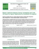 Human capital development, energy consumption and crude oil exports in Nigeria: Implications for sustainable development