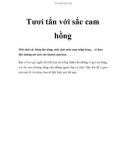 Tươi tắn với sắc cam hồng