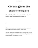 Chế dầu gội sữa dừa chăm tóc bóng đẹp