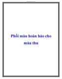 Phối màu hoàn hảo cho mùa thu