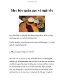 Mẹo bảo quản gạo và ngũ cốc