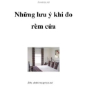 Những lưu ý khi đo rèm cửa