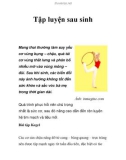 Tập luyện sau sinh