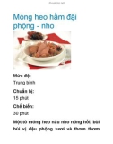 Móng heo hầm đậi phộng - nho