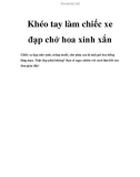 Khéo tay làm chiếc xe đạp chở hoa xinh xắn