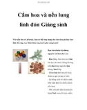 Cắm hoa và nến lung linh đón Giáng sinh