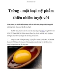 Trứng - một loại mỹ phẩm thiên nhiên tuyệt vời