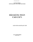 Bài giảng Toán cao cấp 1 - Trường ĐH Công nghiệp Thực Phẩm