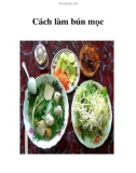 Cách làm bún mọc