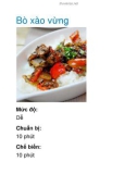 Bò xào vừng