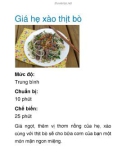 Giá hẹ xào thịt bò