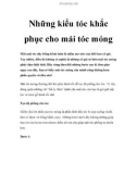 Những kiểu tóc khắc phục cho mái tóc mỏng