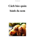 Cách bảo quản bánh đa nem