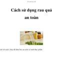 Cách sử dụng rau quả an toàn